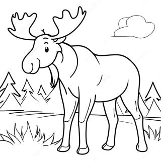 Moose Coloring Page 6211-5124