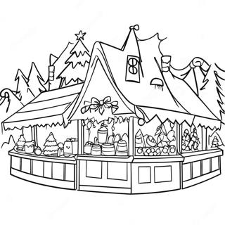 German Christmas Market Coloring Page 62122-49971