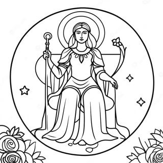 Moon Tarot Card Coloring Page 62132-49966