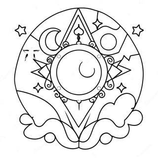 Moon Tarot Card Coloring Page 62132-49967