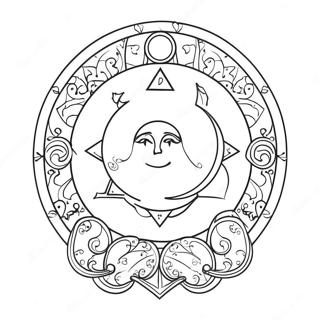 Moon Tarot Card Coloring Page 62132-49968