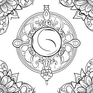 Mystical Moon Tarot Card Coloring Page 62133-49974