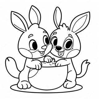 Cute Baby Looney Tunes Playing Together Coloring Page 62153-49990