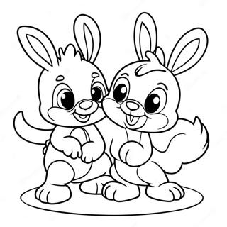 Cute Baby Looney Tunes Playing Together Coloring Page 62153-49991