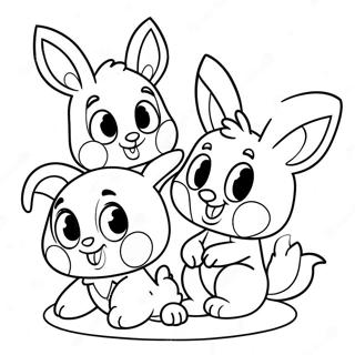 Cute Baby Looney Tunes Playing Together Coloring Page 62153-49992