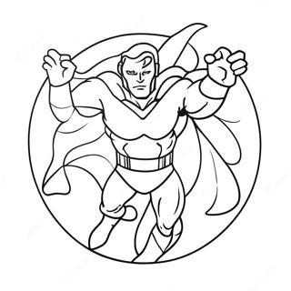 Dynamic Superhero Emblem Coloring Page 62163-49997