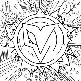 Dynamic Superhero Emblem Coloring Page 62163-49999