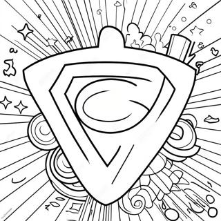 Dynamic Superhero Emblem Coloring Page 62163-50000