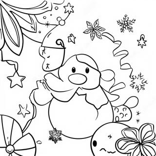 Christmas Thank You Card Coloring Page 62172-50003