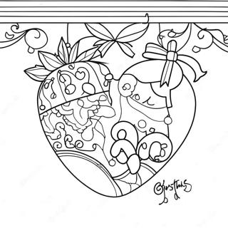 Christmas Thank You Card Coloring Page 62172-50004