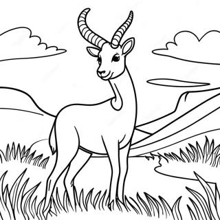 Antelope Coloring Pages