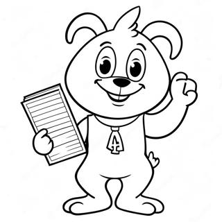 Funny College Mascot Coloring Page 62193-50022