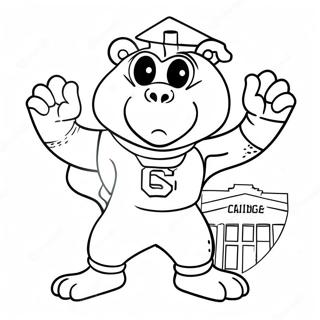 Funny College Mascot Coloring Page 62193-50023