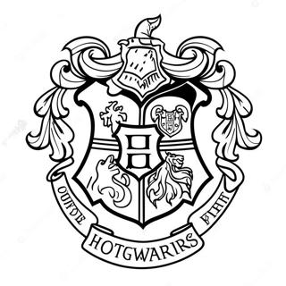 Detailed Hogwarts Crest Coloring Page 62213-50040