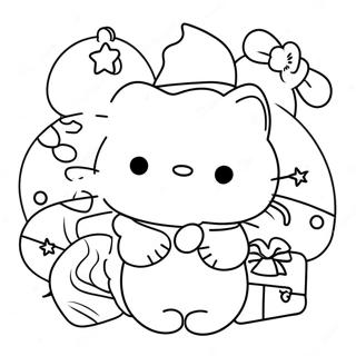 Christmas Sanrio Coloring Pages