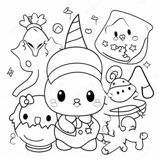 Christmas Sanrio Characters Coloring Page 6221-5131