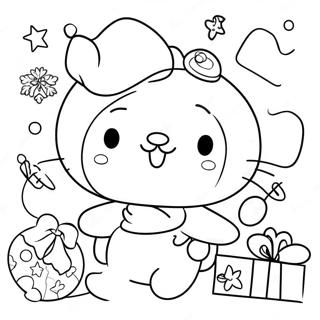 Christmas Sanrio Characters Coloring Page 6221-5132