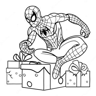 Spiderman Christmas Coloring Page 62242-50060