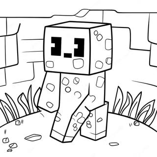 Cute Minecraft Mutant Creeper Coloring Page 62273-50083