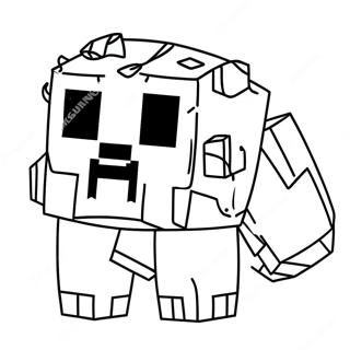 Cute Minecraft Mutant Creeper Coloring Page 62273-50084