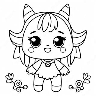 Monster Girl Cute And Playful Coloring Page 62292-50094