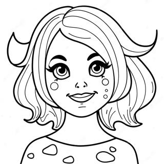 Monster Girl With Colorful Hair Coloring Page 62293-50104