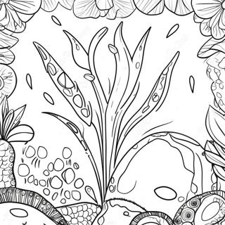 Vibrant Seed Germination Coloring Page 62303-50109