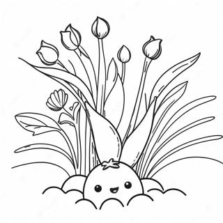 Vibrant Seed Germination Coloring Page 62303-50111