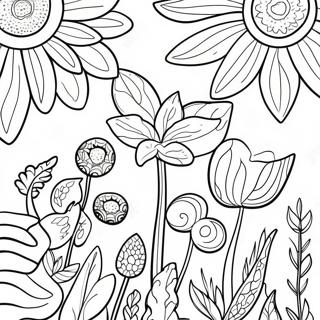 Vibrant Seed Germination Coloring Page 62303-50112