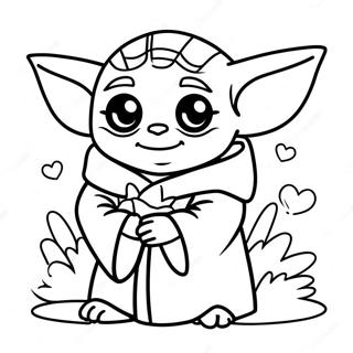 Baby Yoda Valentine Coloring Page 62312-50114