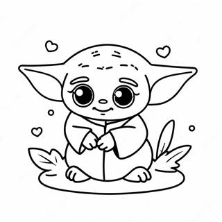 Baby Yoda Valentine Coloring Page 62312-50116