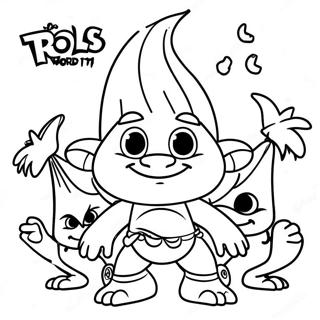 Trolls World Tour Coloring Pages