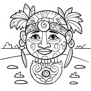 Taino Puerto Rico Coloring Pages