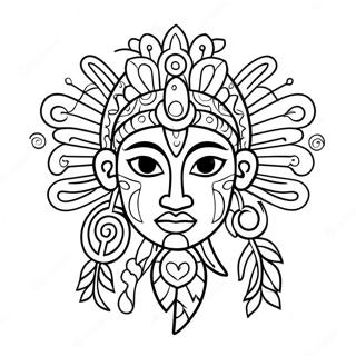 Colorful Taino Symbols Coloring Page 62323-50127