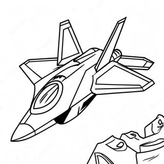 F22 Fighter Jet In Flight Coloring Page 62333-50134