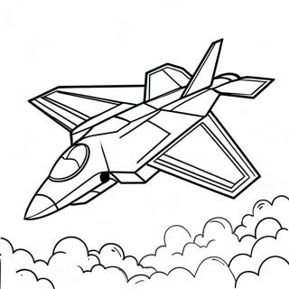 F22 Fighter Jet In Flight Coloring Page 62333-50136