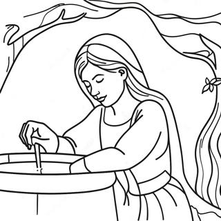 Woman At The Well Coloring Pages