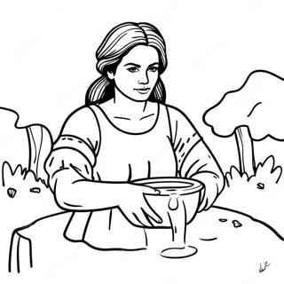 Woman At The Well Coloring Page 62342-50138