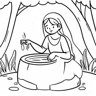 Woman At The Well Coloring Page 62342-50139