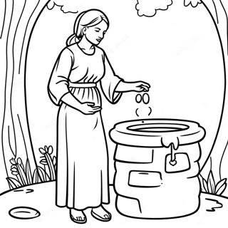 Woman At The Well Coloring Page 62342-50140