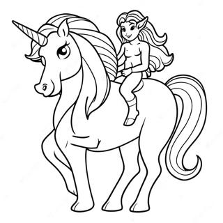 Colorful Centaur Characters Coloring Page 62353-50147