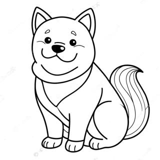 Shiba Inu Coloring Page 62372-50166