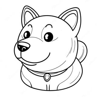 Shiba Inu Coloring Page 62372-50167