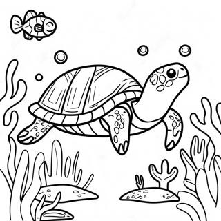 Realistic Sea Turtle Coloring Pages