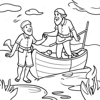 Joyful Fishers Of Men Coloring Page 62423-50207