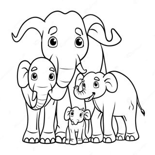 Mammoth Family Coloring Page 6242-5152