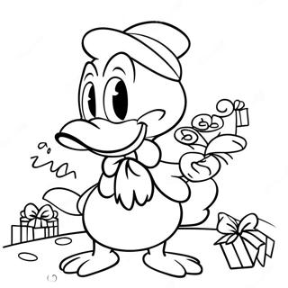 Donald Duck Christmas Coloring Pages