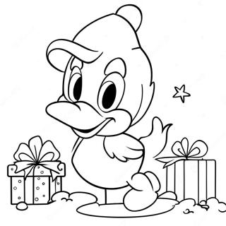 Donald Duck Christmas Coloring Page 62462-50235