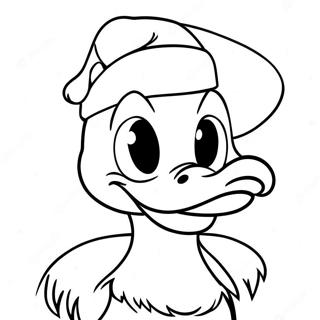 Donald Duck In Santa Hat Coloring Page 62463-50243