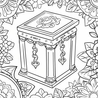 Colorful Tzedakah Box Coloring Page 62503-50265